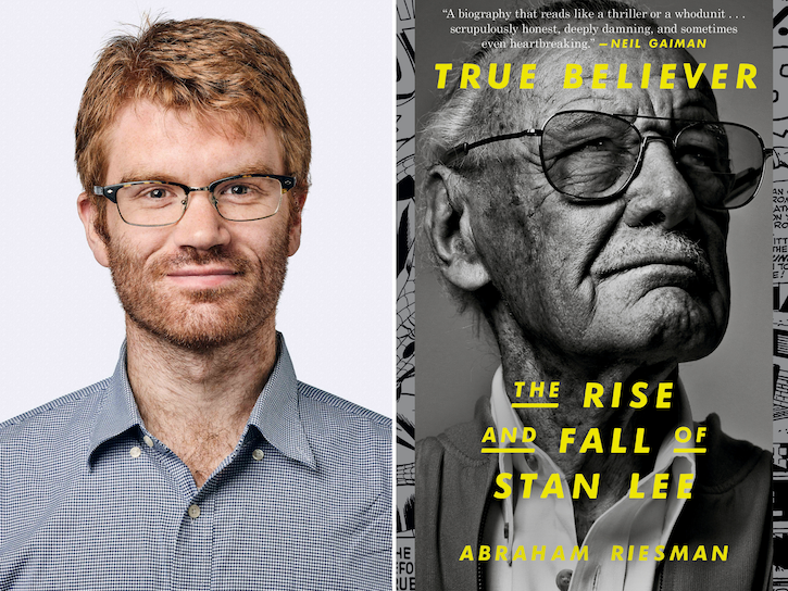Reisman next to book cover True Believer